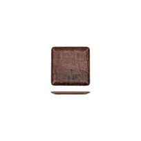product of Turgla TRI747 - EcoGrain Composite Square Plate, 7" x 7" Brown Reusable Plastic, Flat Design
