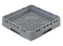 product of SIRMAN U3291 HP Dishwasher Glass Basket, 50x50 Super Fine Net, 32-49 Compartments, Stainless Steel, Grade
