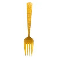 product of TableCraft Products 12995 Solaire Serving Fork, 9" Length, Four‑Tine Gold PVD Stainless Steel