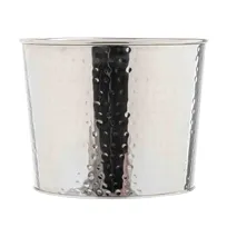 product of TableCraft Products 13016 Dispenser, 10" Dia. x 8" Mirror-Hammered Stainless Steel, Silver Finish