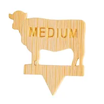 product of TableCraft Products 13112 Cow-Shape Steak Markers 1.25" x 0.10" x 1.38" Bamboo - 100/Pack