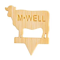 product of TableCraft Products 13113 Steak Markers M-Well, 1.25" x 0.10" x 1.38" Bamboo, Medium Well - 100/Pack