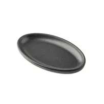 product of TableCraft Products 13118 - Terra Serving Plate, 7" x 4" x 0.875" Oval Speckled Melamine Gray