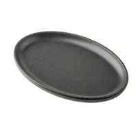 product of TableCraft Products 13119 Terra Collection Serving Plate, 9" x 6" x 0.875", Gray Speckled Melamine