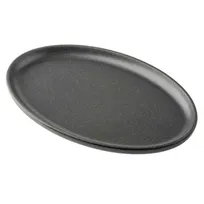product of TableCraft Products 13120 Serving Plate, 11" x 7" x 0.875" Oval Gray Melamine Speckled Plate