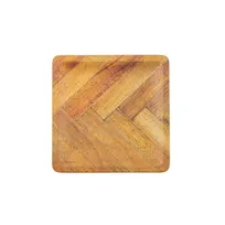 product of TableCraft Products 13154 Aeris Plate, 6" x 6" 0.5" Melamine Wood Pattern, Tone on Tone