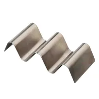 product of TableCraft Products 13384 Taco Taxi Tray, 8.75" x 4" x 1.75", Holds 2-3 Tacos, Brushed Stainless Steel
