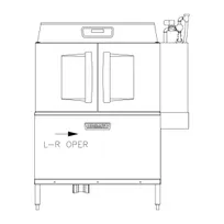 product of Hobart CL54-ADV+BUILDUP 54" Conveyor Dishwasher, 245 Racks/Hr - High Temp Specify Tank w/Booster