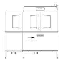 product of Hobart CL66-BAS+BUILDUP 66" Conveyor Dishwasher, 200 Rack/Hr - High/Low (convertible) Specify Tank