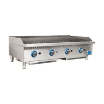 product of Globe GCB48G-CR 48" Countertop Gas Charbroiler w/ Cast Iron Radiant, (4) Burners, 160.000 BTU