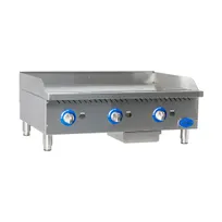 product of Globe GG36G 36" Countertop Gas Griddle, Manual Controls, 1" Steel Plate, 90.000 BTU