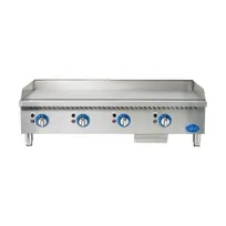 product of Globe GG48TG 48" Countertop Gas Griddle, Thermostatic Controls, 1" Steel Plate, 120.000 BTU