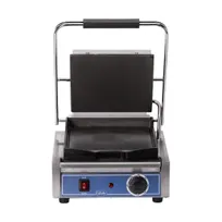 product of Globe GSG10 13" Bistro Single Sandwich Panini Grill w/ 10" x 10" Smooth Plates, 120V