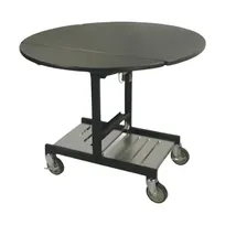 product of Lakeside 74405S Room Service Table, Oval, Tri-Fold, 43"W x 36"D x 31"H, 5" Casters (2 w/ Brakes)