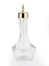 product of Mercer M37134GD Threaded Bitters Bottle, 1.7 Oz (50 ml) 2"-1/4 Dia x 4"⅞ H, Gold Dasher, Clear Glass