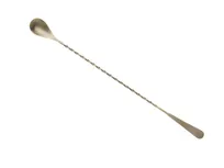 product of Mercer M37204ANG Barfly Lattice Bar Spoon, 13-3/16" (33.5 cm) 18/8 Stainless Steel Core, Gold Finish