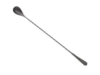product of Mercer M37204MBK Barfly Black Out Bar Spoon, 13-3/16" (33.5 cm) Length, 18/8 Steel, Black Finish
