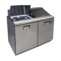 product of QualServ UCMT148-SS61A 48" 2-Door Mega Top Sandwich Prep Table, 12 Pans, Stainless Steel