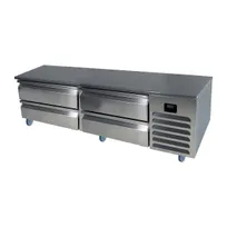 product of QualServ UCRB572-SS61A 72" 4 Drawers Refrigerated Chef Base, Stainless Steel, 115v