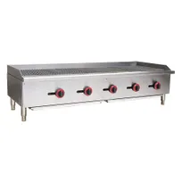 product of Cookline CCB-60 60" Countertop Gas Charbroiler, (5) 30,000 Btu U-Shape Burner with Manual Control