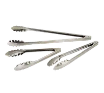 product of Adcraft XHT-16 Utility Tongs - 16" Stainless Steel, 1.2mm Gauge, Non‑Coated Handle, Scalloped Edges