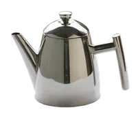 product of Frieling 0121 Primo Teapot, 22 Fl Oz (4-3/10" Dia x 5-1/2" H), 18/10 Steel Mirror, Guard, Infuser