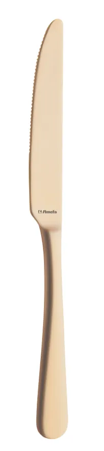 product of Amefa 1410AUB000305 Dinner Knife - 9-1/4" Austin PVD Gold Satin, 13/0 Stainless Steel, 0.18 lb - 1 Dozen