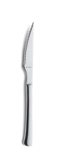 product of Amefa 703800B000315 Steak Knife - 8"-9" Mirror, 18/10 Blade, One-Piece Handle, Chuletero - 1 Dozen