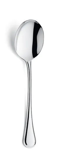 product of Amefa 843000B000350 Soup/Bouillon Spoon, 6" Mirror, 18/10 Stainless Steel, 5-6" Length - 1 Dozen