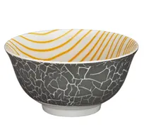 product of Cilio C107753-6 - Scribble Porcelain Round Bowl, 6" Diameter, 17 Oz Capacity, White Porcelain, -1/Case