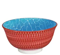 product of Cilio C107791-6 Porcelain Bowl, 6" Diameter, 17 Oz Capacity, Red Round China Dinnerware - 1/Case