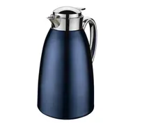 product of Cilio C543902 Insulated Beverage Server Venezia, 34 fl oz Navy Blue Stainless Body, Tempered Glass Liner, Screw-On Cap