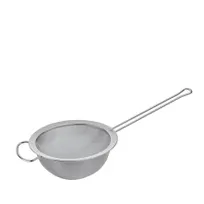 product of Kuechenprofi K1109902820 Mesh Strainer, 8" x 17" x 2.5" (8" Dia.), Steel Mesh, Dishwasher Safe