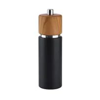 product of Zassenhaus M023701 Hannover Salt Mill, 2"x2"x7" Matte Black with Olive Wood, Wood
