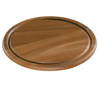 product of Zassenhaus M055061 - 10" Acacia Wood Cheese and Steak Plate, Round Dinnerware, Natural Finish