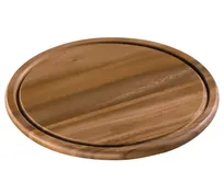 product of Zassenhaus M055078 - 12" Acacia Wood Cheese Plate, Dinnerware, Natural Finish, Wooden Plate