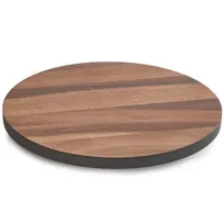 product of Frieling WTT970 Lazy Susan - 14" Diameter Acacia Wood Turntable, Black Rim, Finish - 6/Case
