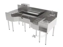 product of Perlick PCE68-B-6 Sink Combo Underbar Ice Bin/Cocktail Station