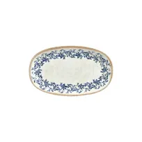 product of Turgla T-KRAZT29OV-6 Oval China Platter, 11.5" x 7" x 1.25" Porcelain, Blue Finish - 1/Each
