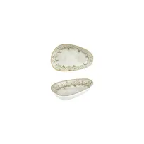 product of Turgla T-OLVIS16OV-12 Oliva Porcelain Platter, 6.25" x 4" x 1.25" Organic Green Vitrified Finish