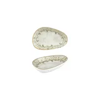product of Turgla T-OLVIS19OV-12 Oliva Porcelain Platter, 7.5" x 4.75" x 1.5" H, Green Vitrified Finish - 1/Each