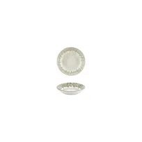 product of Turgla T-OLVZT11CK-24 Oliva Deep Round Plate, 4.25" Diameter x 1" Height, Green Vitrified Porcelain