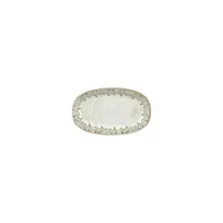 product of Turgla T-OLVZT19OV-12 Oval Porcelain Platter, 7.5" x 4.25" x 1" Green Vitrified Finish - 1/Each