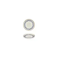 product of Turgla T-RKRAHL11CK-24 Kario Plate, 4.25" Diameter x 1" Height, Round Blue Vitrified Porcelain