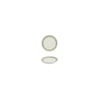 product of Turgla T-ROLVHL09CK-24 Oliva Plate, 3.5" Diameter x 1" Height, Green Vitrified Porcelain Dinnerware