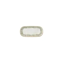 product of Turgla T-ROLVHL205OV-12 Oliva Oval Platter, 7.75" x 3.75" x 1" Green Porcelain Vitrified Dinnerware