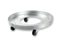 product of Chicago Metallic Bakeware 40615 Dough Box Dolly, for 17" Round Pizza Pans, Aluminum, 4" Casters