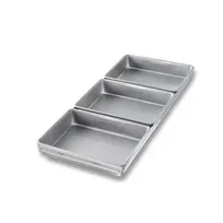 product of Chicago Metallic 41695 Cinnamon Roll Pan Set, 3-Pan 9-1/4"x6-5/8"x1⅞" Pans, Steel, AMERICOAT Glaze, USA