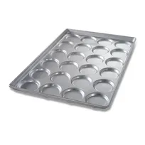 product of Chicago Metallic Bakeware 42345 - Hamburger Bun Pan, 19-1/2" x 28-3/4" x 1-5/8", 24 Compartments, Steel, AMERICOAT ePlus Glaze - 1/Each