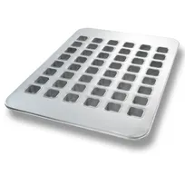 product of Chicago Metallic 42865 Brownie Bite Pan, 17-1/2" x 25-3/4" Steel, 48 Squares, Silicone Glaze, Non-PFAS, USA